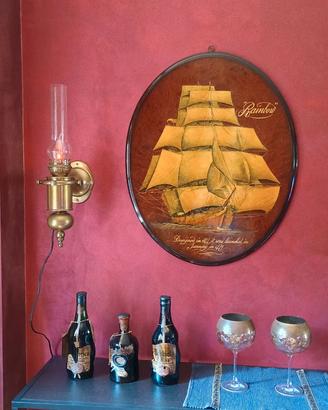 Quadro raffigurante veliero e applique marina