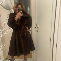 Visone lungo con cintura