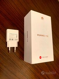 scatola  originale HUAWEI  P30 +  caricabatterie r