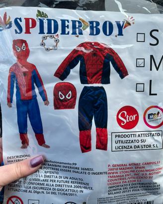 vestito di carnevale di spiderman