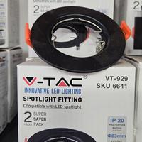 Portafaretto da incasso rotondo policarbonato nero