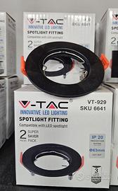 Portafaretto da incasso rotondo policarbonato nero