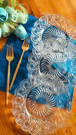 3 piatti vetro vintage 