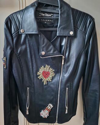 Giubbotto donna nero ecopelle Gio Cellini taglia M