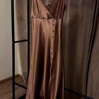 Vestito cocktail color cioccolato
