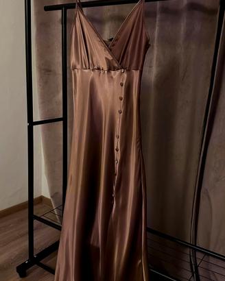 Vestito cocktail color cioccolato