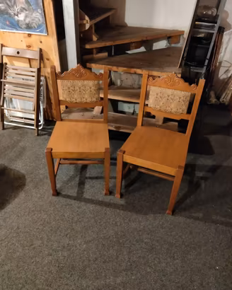 Sedie in legno di rovere