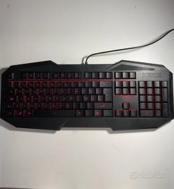 Tastiera da gaming trust gtx 830 rgb rosso