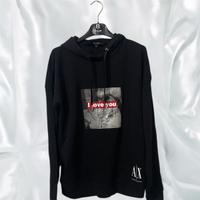 Felpa con cappuccio Armani Exchange nera,Taglia M