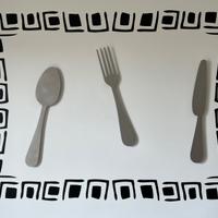 posate giganti complemento arredo da parete uniche