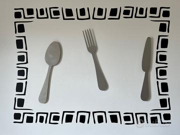 posate giganti complemento arredo da parete uniche