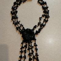 Collana di pietre Onice Nero protettiva. 