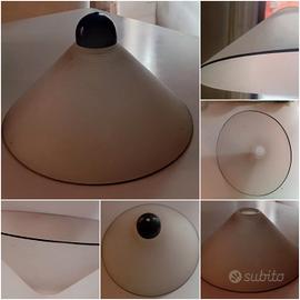 lampadario anni '80 vintage opale