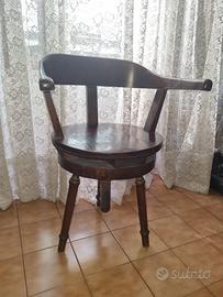 Sedia d'epoca, altezza Regolabile a Vite,fine 800