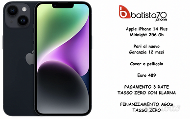 Apple iPhone 14 Plus Midnight 256 Gb