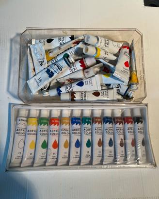 Lotto colori acrilici per pittura – tubetti assort