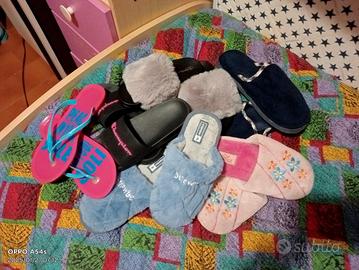 lotto ciabatte e infradito varie 