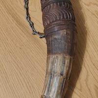 Scultura legno Corno Potorio - Olifante