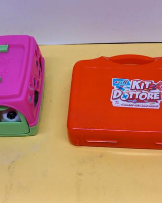 Giochi: cagnolino con trasportino + Kit dottore -