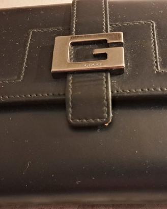GUCCI portafoglio nero da donna in pelle