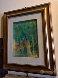 Qaudro moderno astratto dipinto a mano con cornice