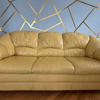 Divano 3 posti e 2 posti in pelle