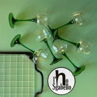 Set bicchieri da vino LUMINARC con gambo verde