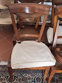 N°5 Sedie Direttorio con cuscini.