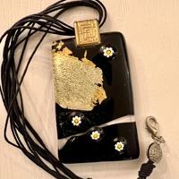 Collana nuova in vetro di murano con oro 24K