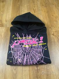 Felpa Sp5der nera e rosa