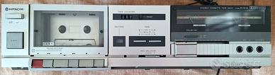 Hitachi D E-12 piastra stereo a cassette.