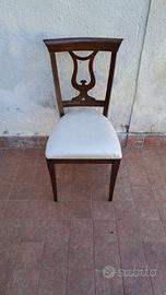4 sedie legno noce massello
