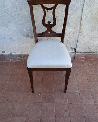 4 sedie legno noce massello