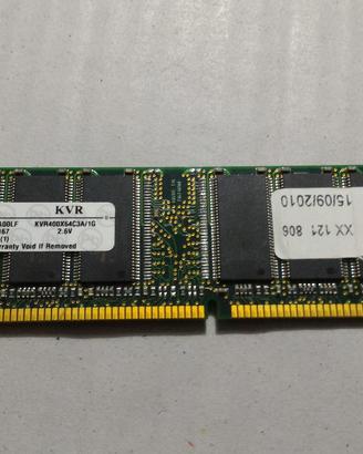 Memoria RAM Kingston 1 Gb - DDR400