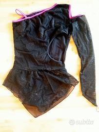 body bambina pattinaggio con copri pattini e calze