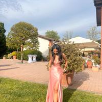 vestito rosa antico elegante