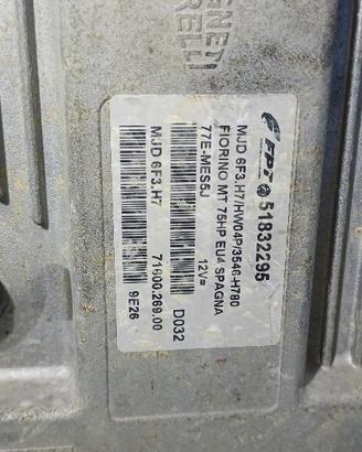 CENTRALINA MOTORE FIAT Qubo 1° Serie MJD6F3.H7/HW