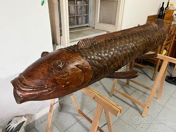 Statua in legno scolpita a mano ( circa 2 metri) 1