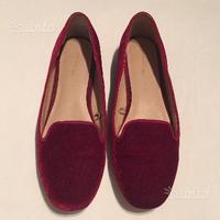 Ballerine/Slippers Velluto rosso Zara