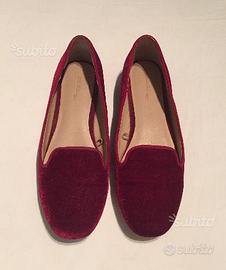 Ballerine/Slippers Velluto rosso Zara