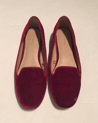 Ballerine/Slippers Velluto rosso Zara