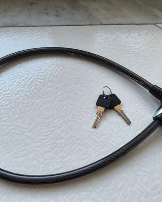 Lucchetto bici con chiave 80 cm – cavo in acciaio