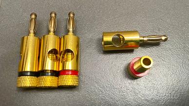 4 connettori a banana Hi-Fi alta qualità