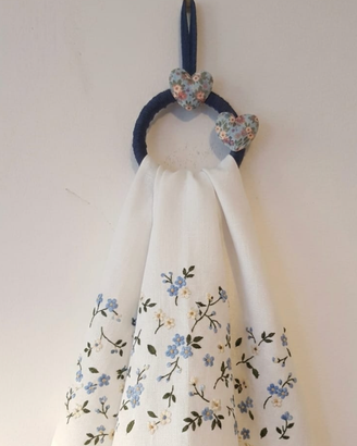 porta strofinaccio/decorazione shabby chic mano