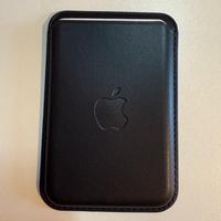 Portafoglio con magsafe per iphone nero pelle