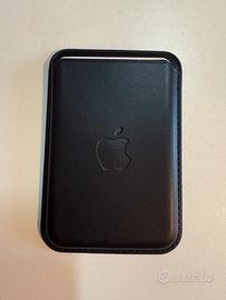 Portafoglio con magsafe per iphone nero pelle