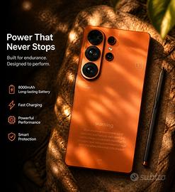 Smartphone Cinese S26 Ultra 5G Arancione 16GB/1TB