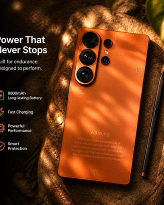 Smartphone Cinese S26 Ultra 5G Arancione 16GB/1TB