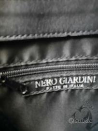 borsa nera in pelle e tessuto Nero Giardini