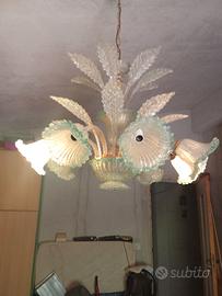 lampadario in vetro di murano